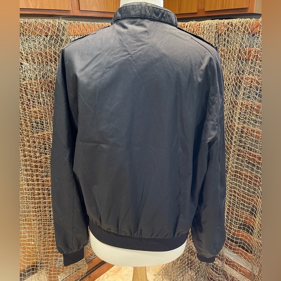 Mens Members Only Jacket Size 42 Black Racer Lined Bomber Europe Craft - Picture 5 of 12